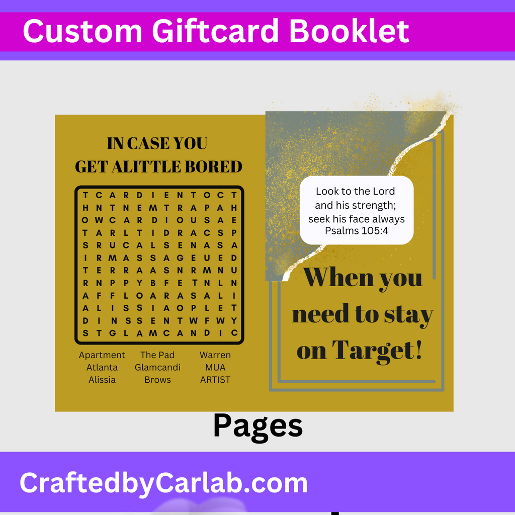 Custom Giftcard Booklet