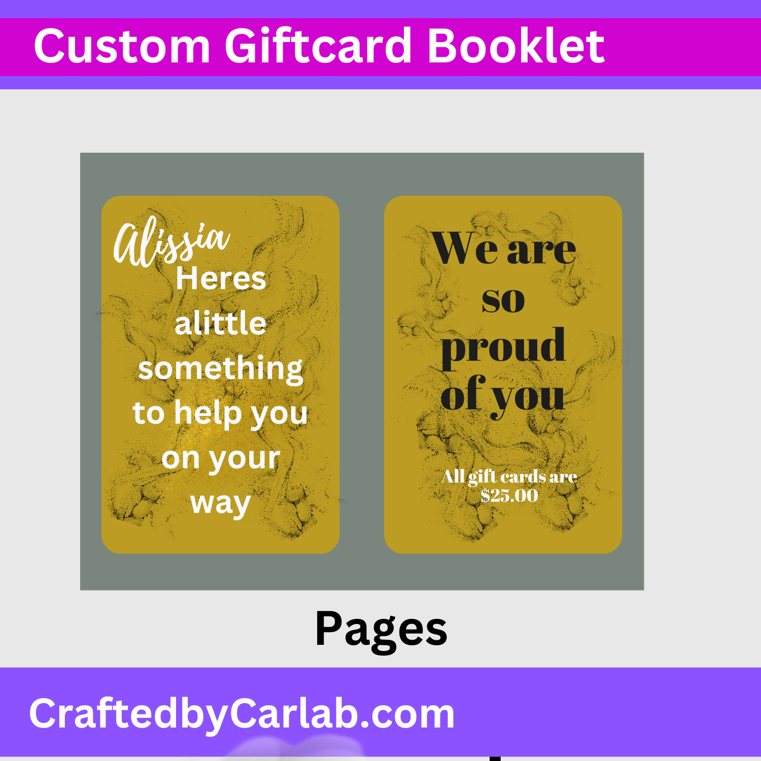 Custom Giftcard Booklet
