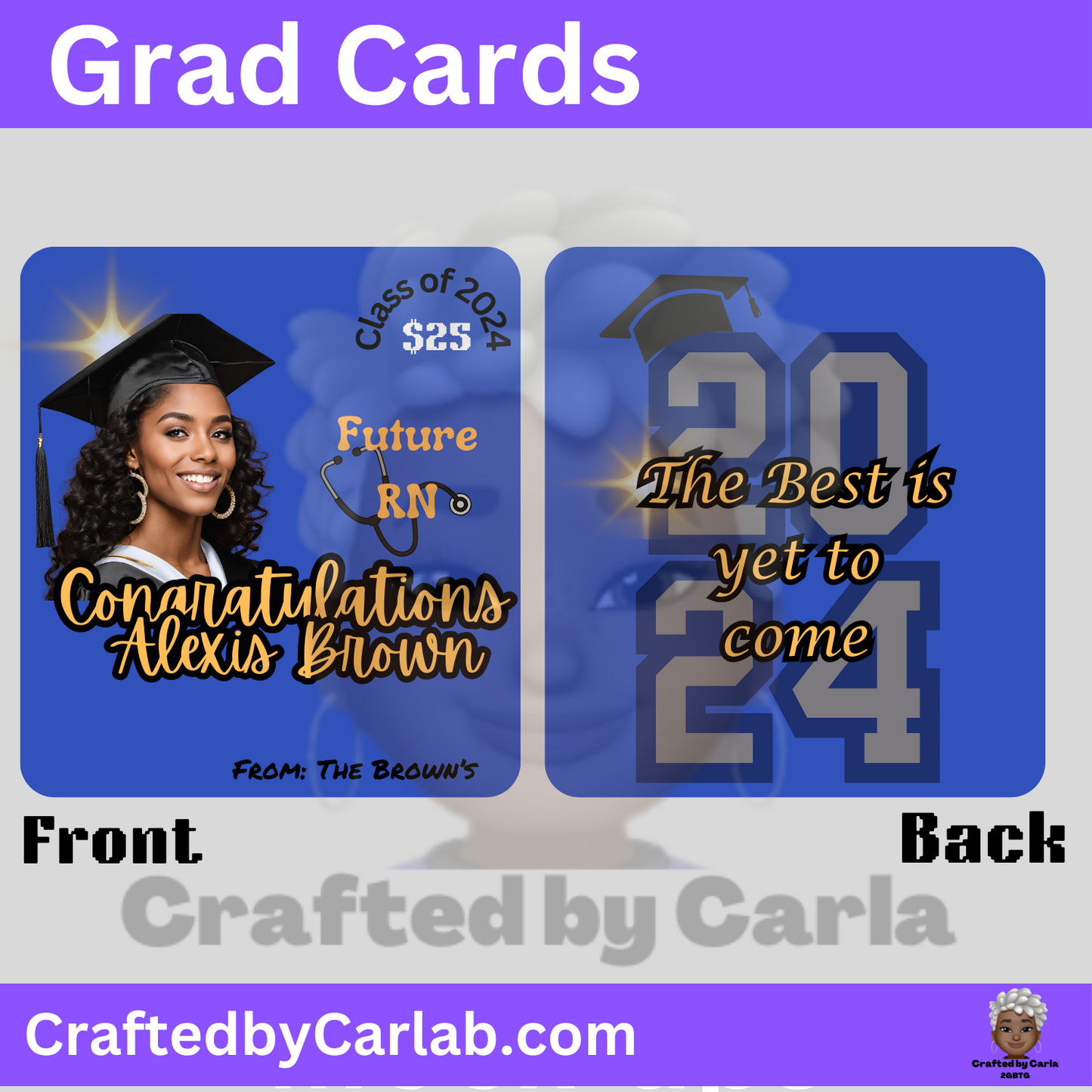 Digital Grad editable money card