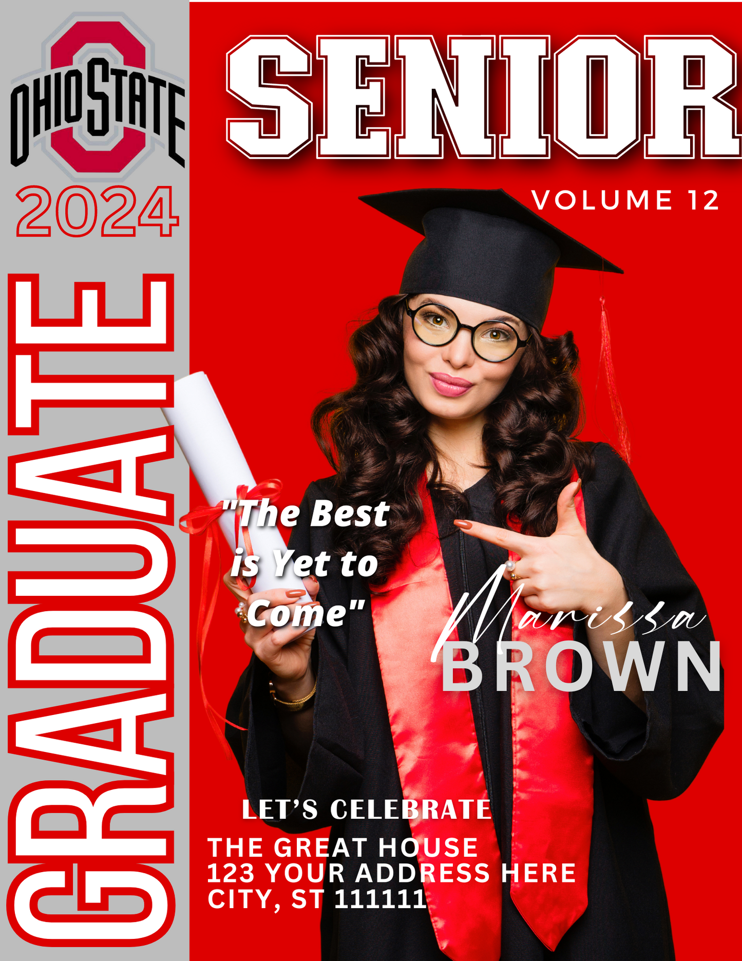 Copy of Grad cover digital magazine editable template