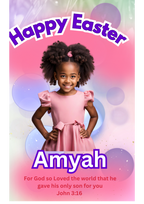 Girl's Customized Easter Activity Book and Crayon Box