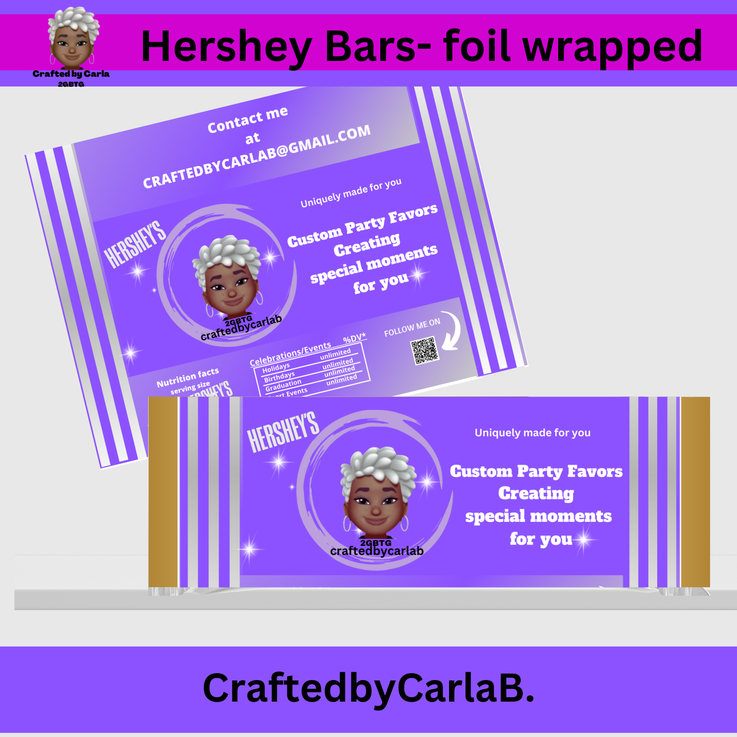 Customized Candy Bars with Foil